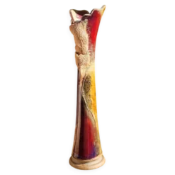 Vase soliflore en grès émaillé, signé Potelune, La Borne