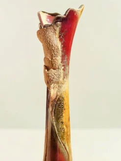 Vase soliflore en grès émaillé, signé Potelune, La Borne