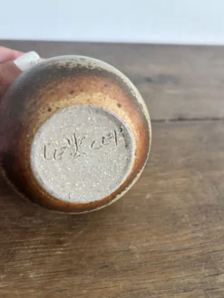 Vase soliflore vintage en grès – Jean Tessier – Atelier Le Cep – Années 60