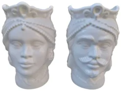 Vases à tête en céramique sicilienne