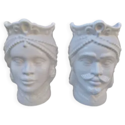 Vases à tête en céramique sicilienne