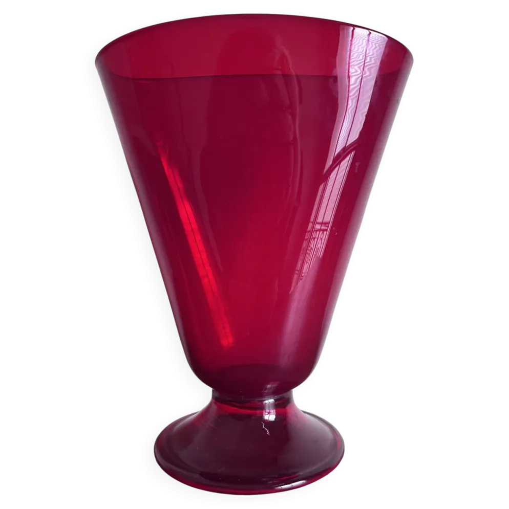 Vase éventail Empoli rouge 1950 XL