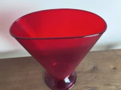 Vase éventail Empoli rouge 1950 XL