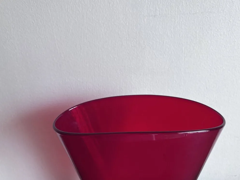 Vase éventail Empoli rouge 1950 XL