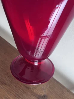 Vase éventail Empoli rouge 1950 XL