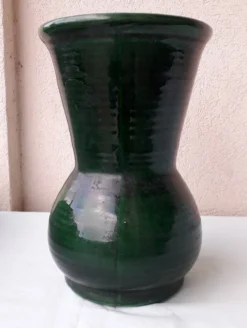 Vase vert en céramique Longchamp