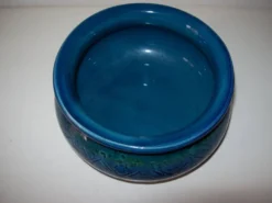 Vasque Aldo Londi pour Bitossi en céramique "Rimini blue" années 60