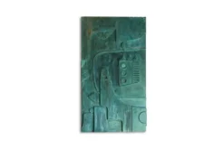Victoire de Segonzac. Panneau triptyque sculpté et cuivré. Contemporain
