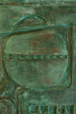 Victoire de Segonzac. Panneau triptyque sculpté et cuivré. Contemporain