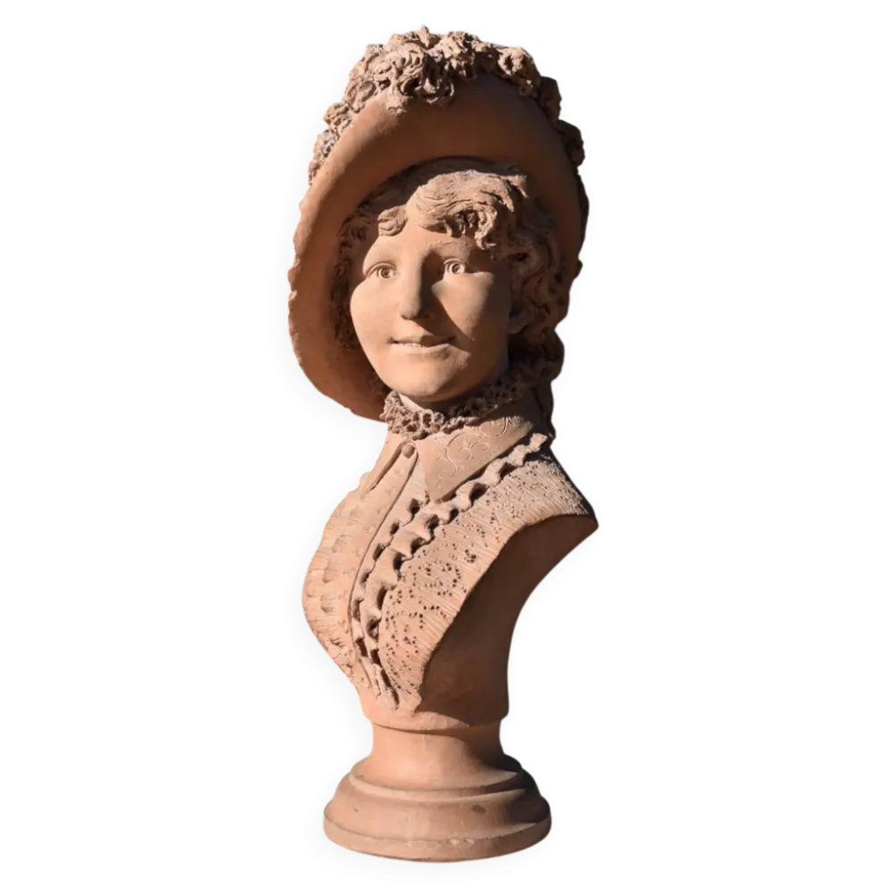 Victor Vermare, Femme coiffée d'un chapeau à plume (1883)