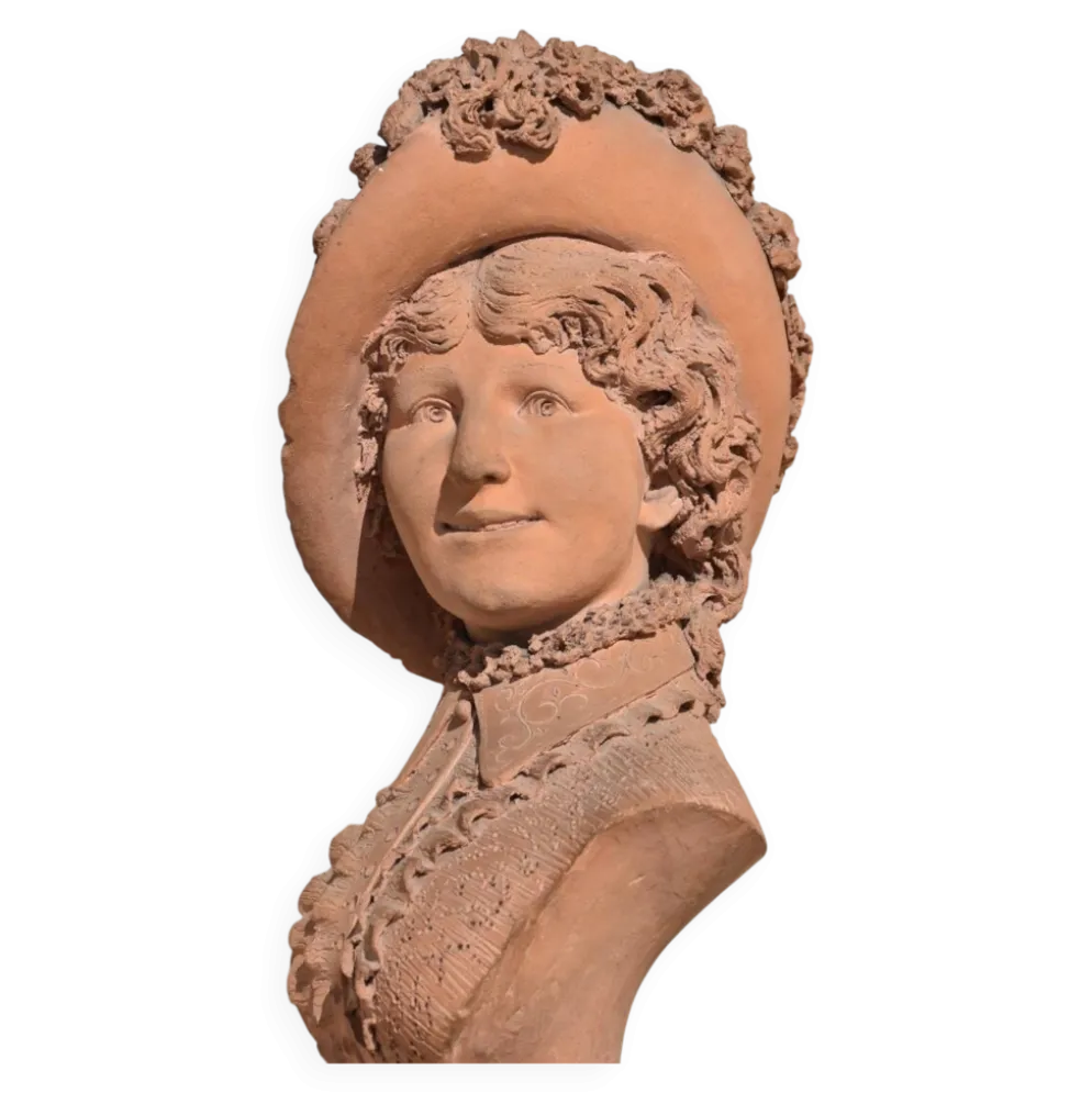 Victor Vermare, Femme coiffée d'un chapeau à plume (1883)