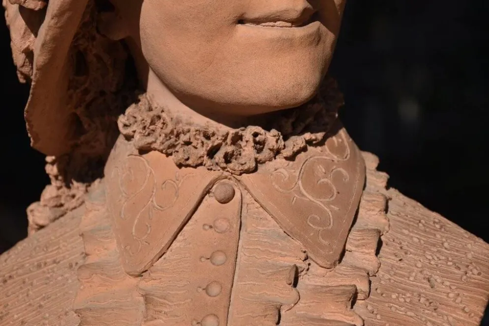 Victor Vermare, Femme coiffée d'un chapeau à plume (1883)