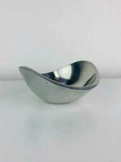 Vide poche aluminium forme organique vintage