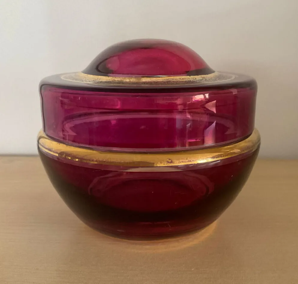 Vide poche Art déco en verre soufflé