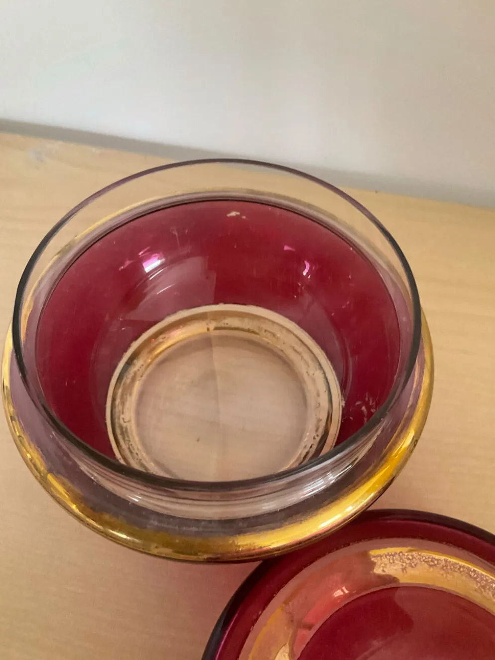 Vide poche Art déco en verre soufflé