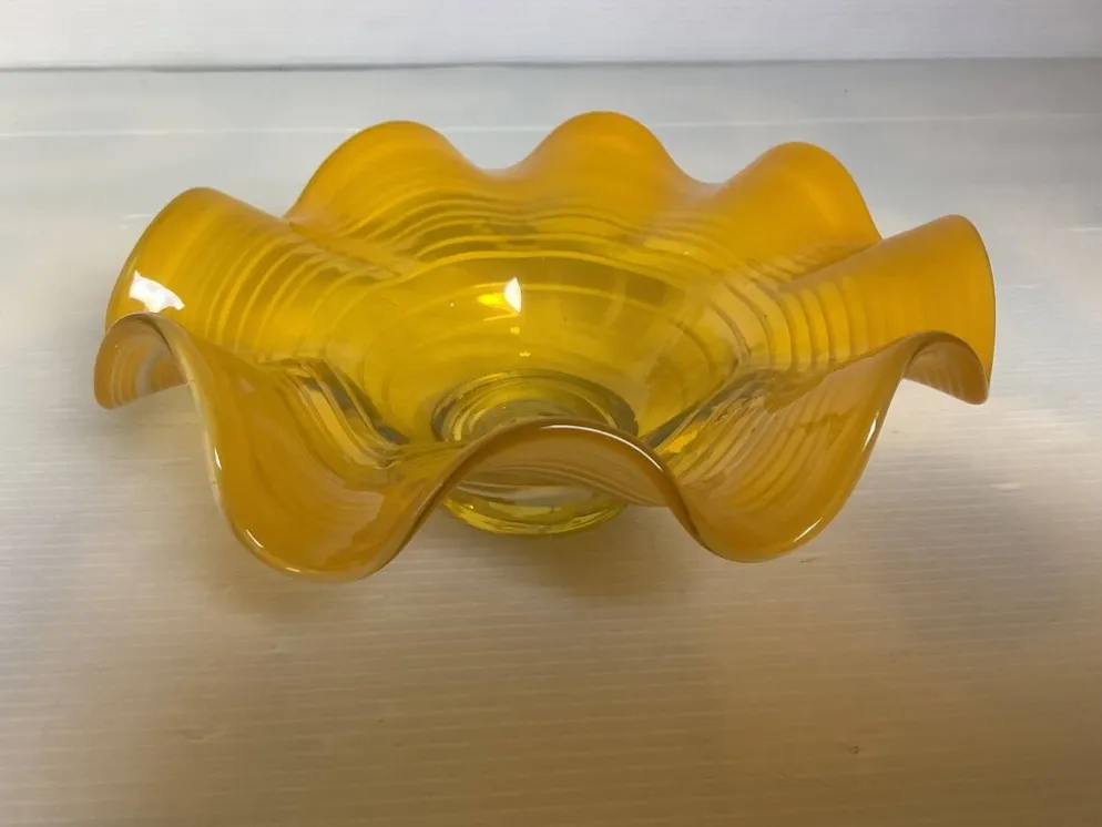 Vide poche baguier jaune Murano