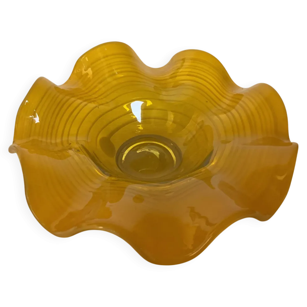 Vide poche baguier jaune Murano