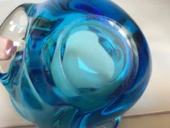 Vide poche cendrier bleu style Murano