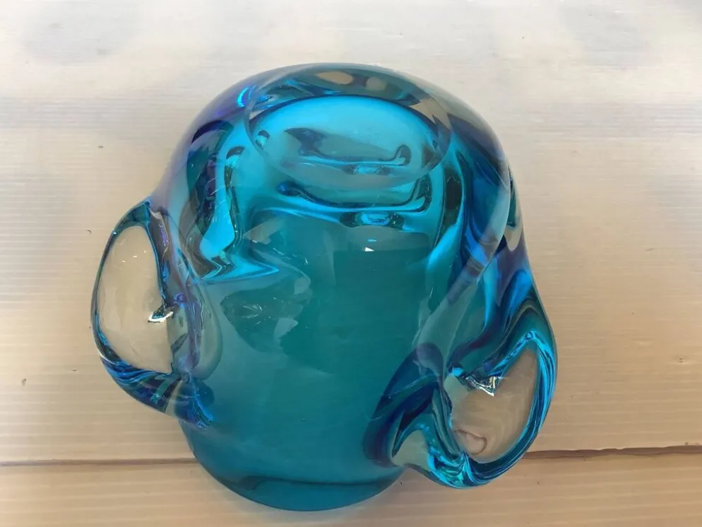 Vide poche cendrier bleu style Murano