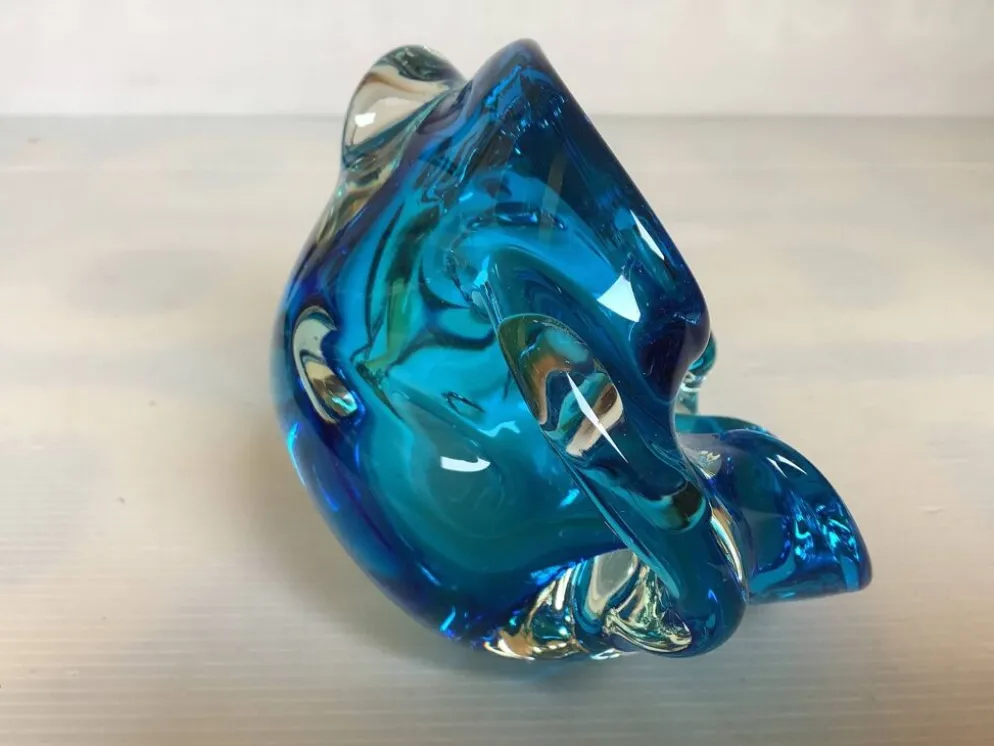 Vide poche cendrier bleu style Murano