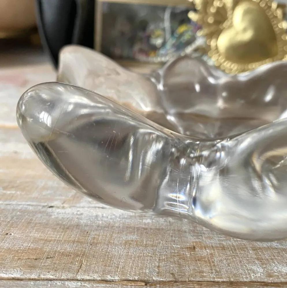 Vide poche , cendrier en verre en cristal forme d'étoile