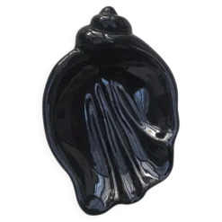Vide-poche coquillage en céramique noire