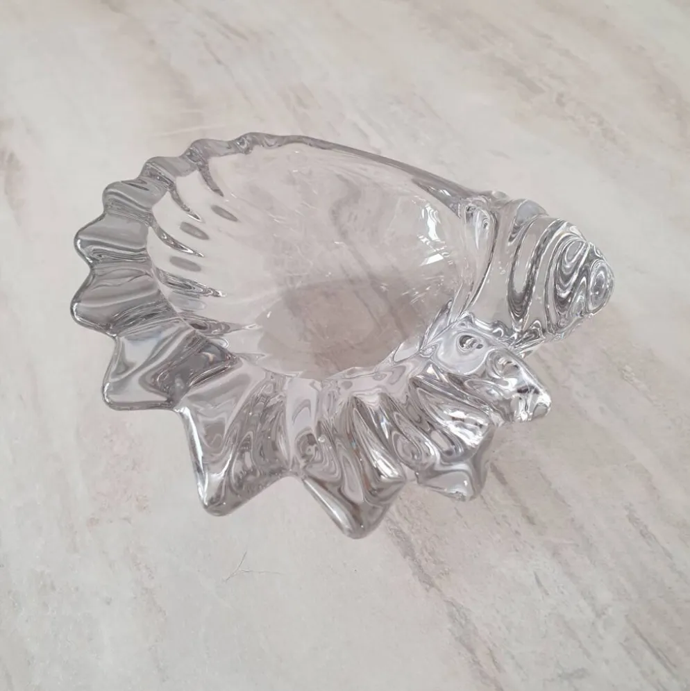Vide-Poche coquillage en verre transparent