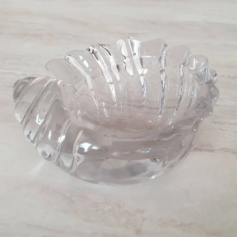Vide-Poche coquillage en verre transparent