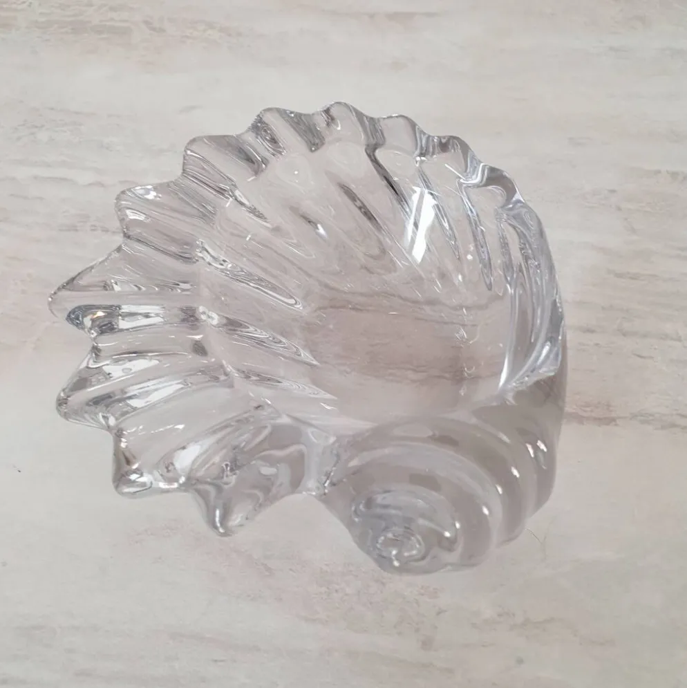 Vide-Poche coquillage en verre transparent