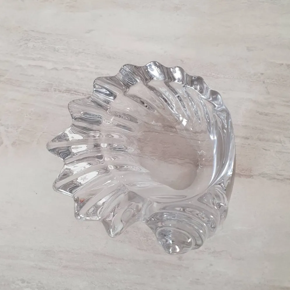 Vide-Poche coquillage en verre transparent