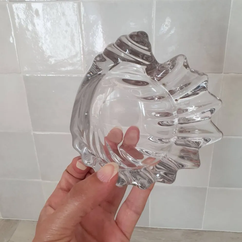 Vide-Poche coquillage en verre transparent