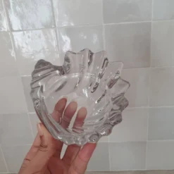 Vide-Poche coquillage en verre transparent