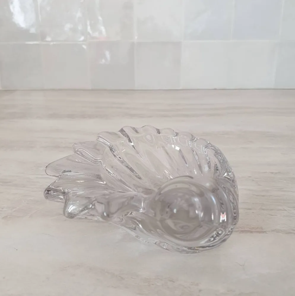 Vide-Poche coquillage en verre transparent