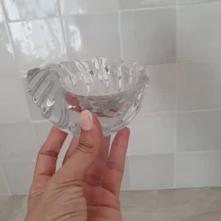 Vide-Poche coquillage en verre transparent