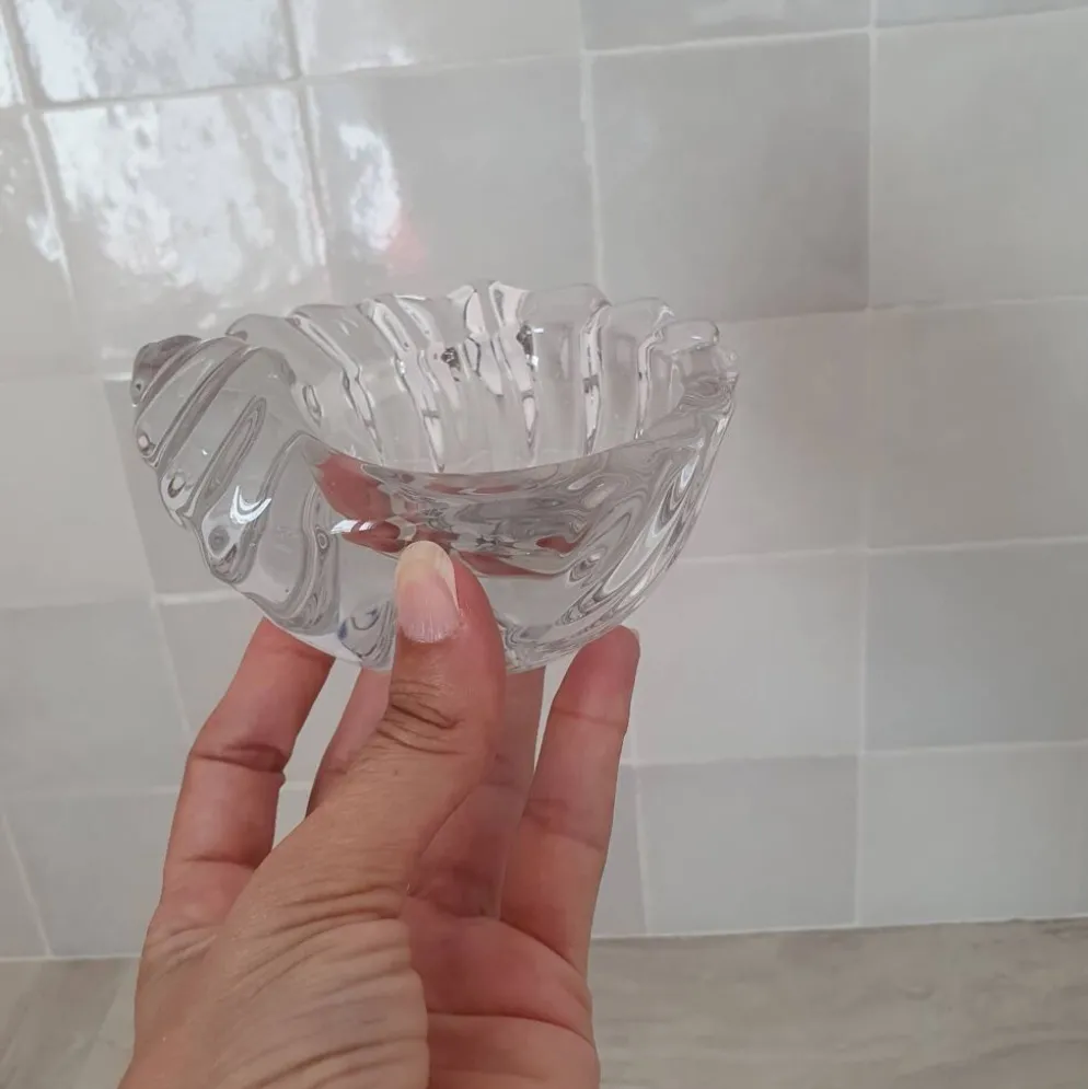 Vide-Poche coquillage en verre transparent