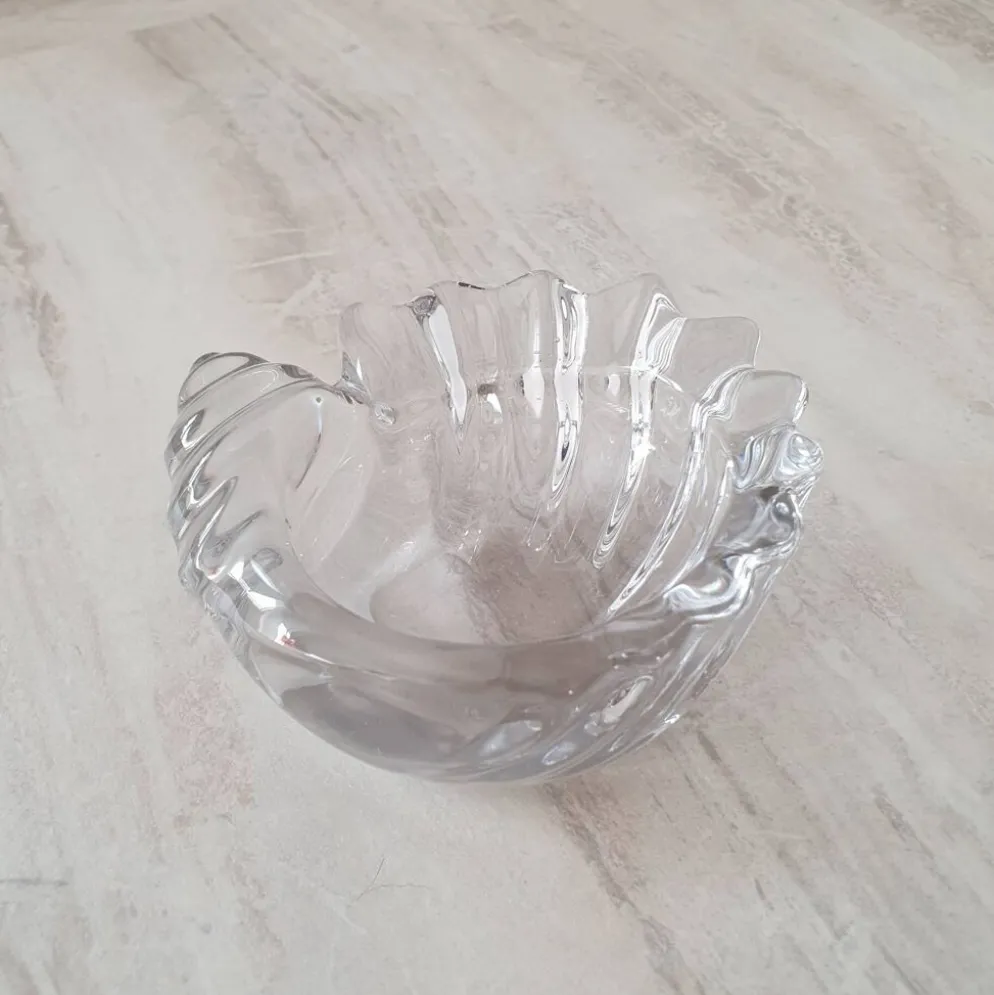 Vide-Poche coquillage en verre transparent