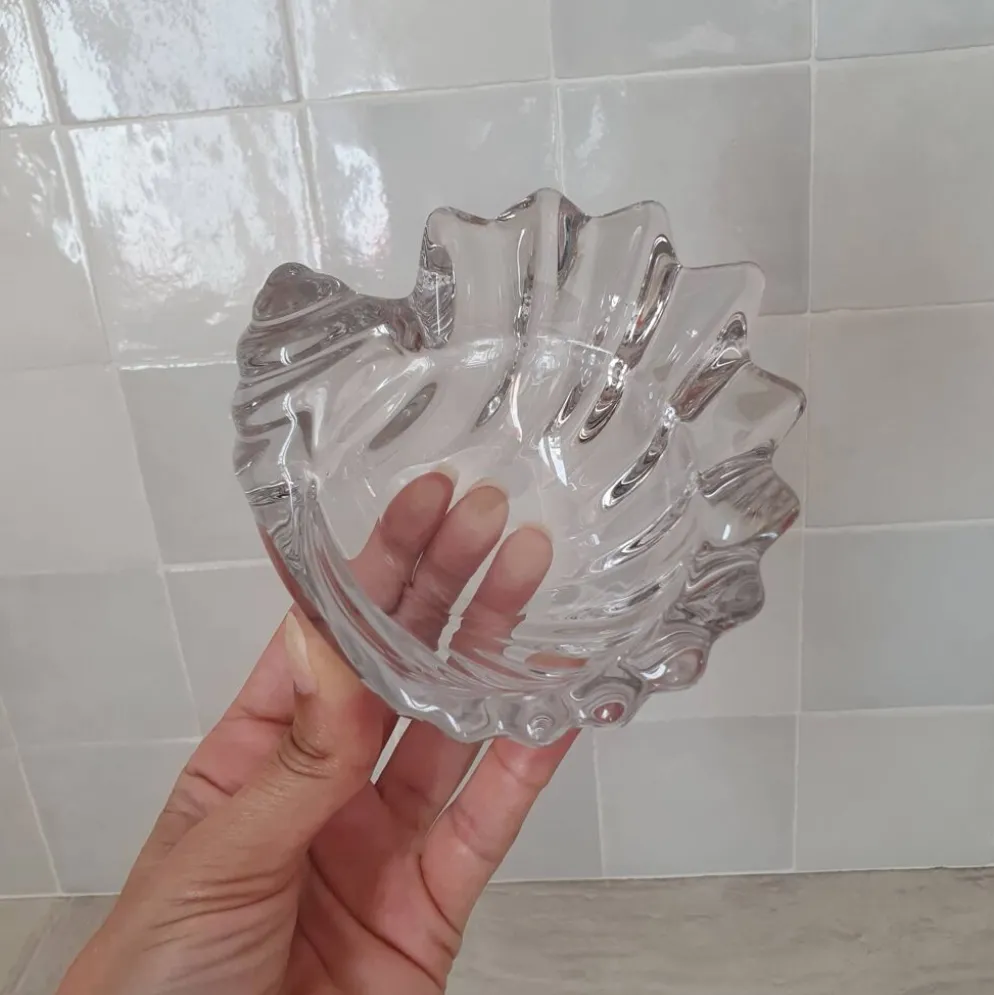 Vide-Poche coquillage en verre transparent