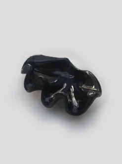 Vide-poche coquille en céramique noire