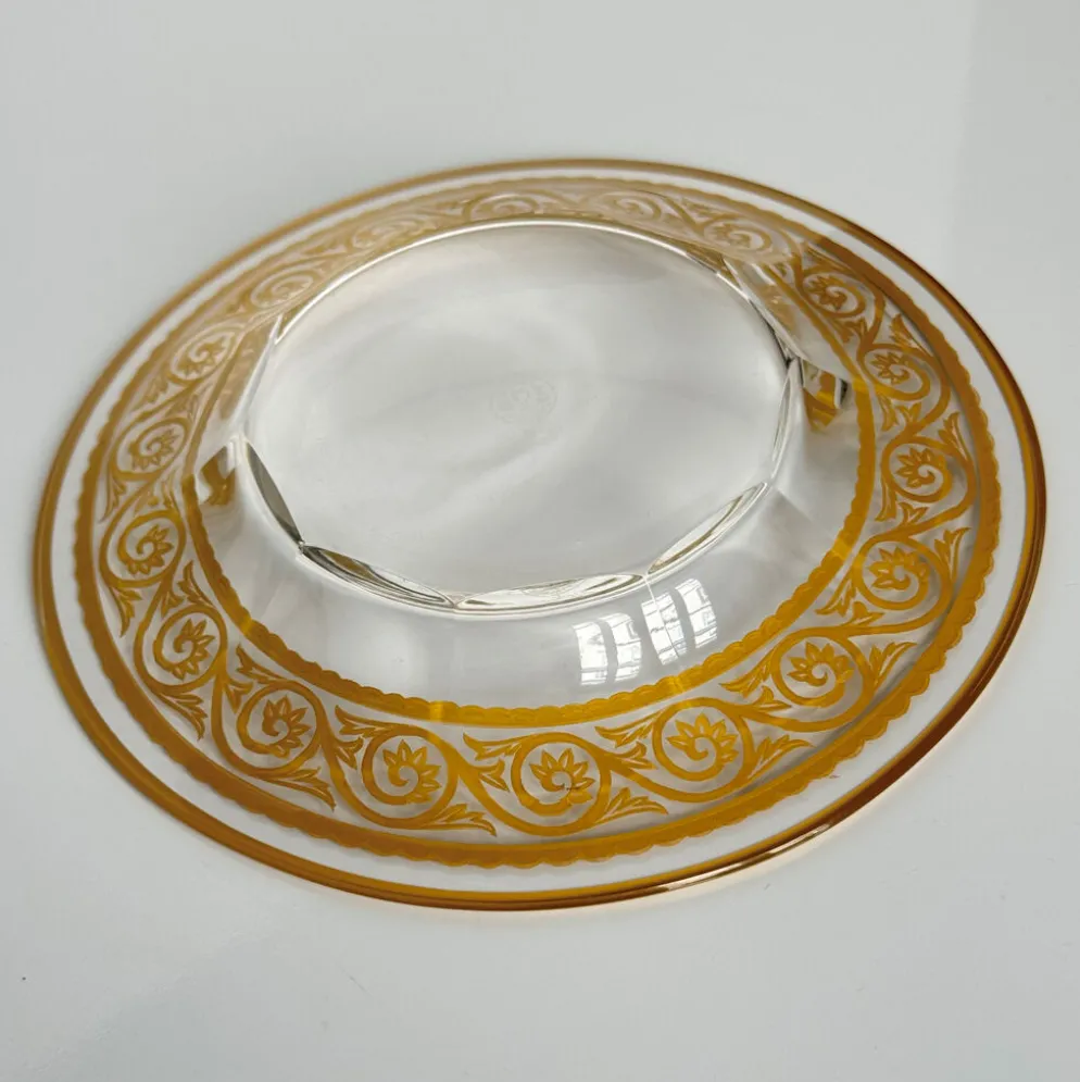 Vide-poche en cristal de Baccarat – frise dorée