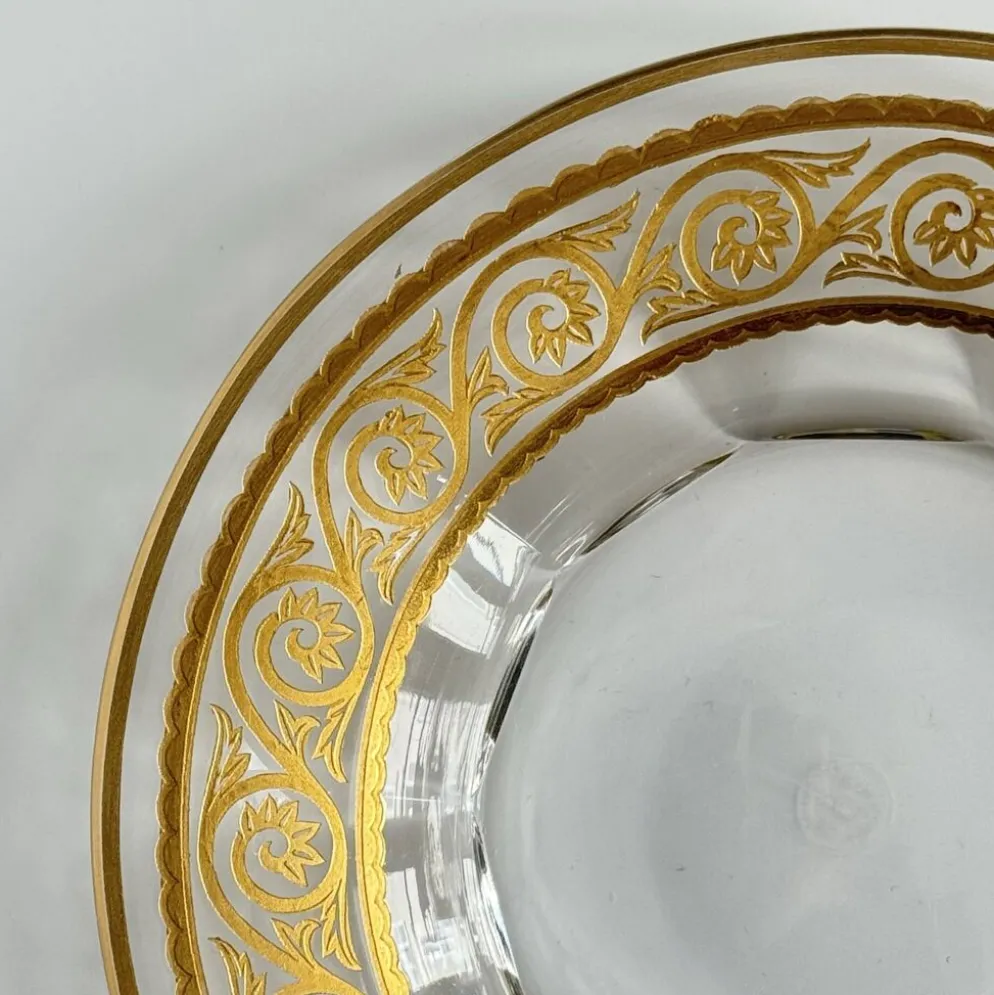 Vide-poche en cristal de Baccarat – frise dorée