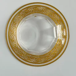 Vide-poche en cristal de Baccarat – frise dorée