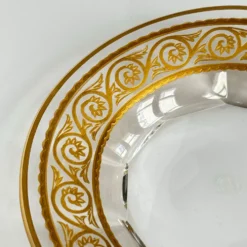 Vide-poche en cristal de Baccarat – frise dorée