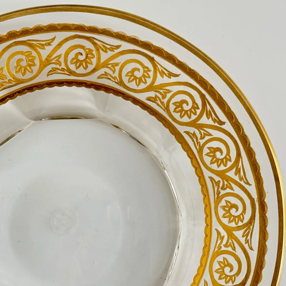 Vide-poche en cristal de Baccarat – frise dorée
