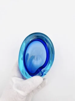 Vide-Poche Flavio Poli Seguso Sommerso Bleu Cobalt Aigue-Marine