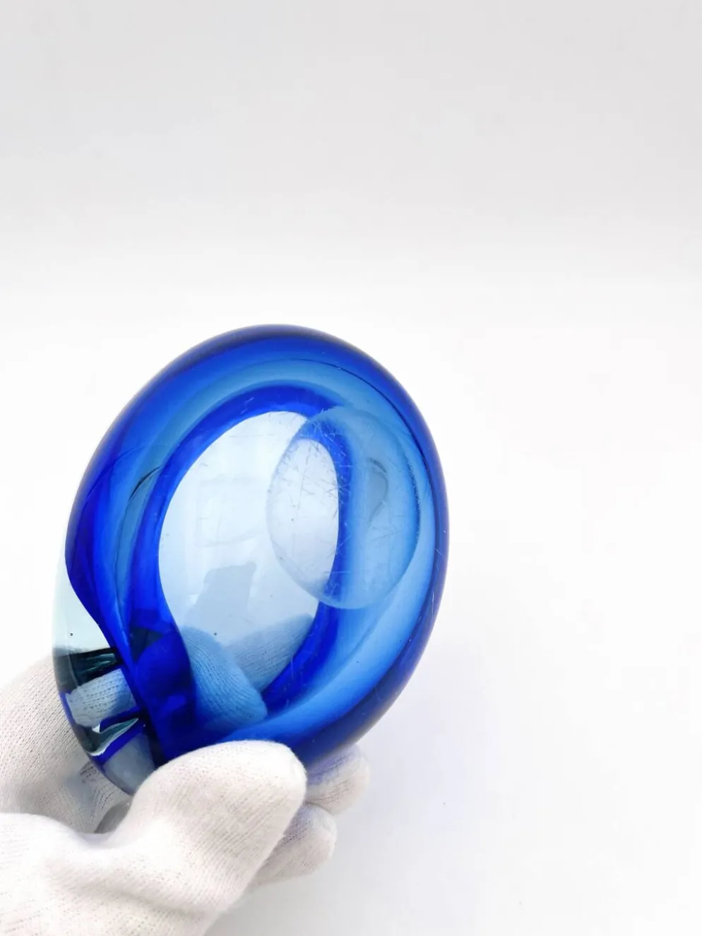 Vide-Poche Flavio Poli Seguso Sommerso Bleu Cobalt Aigue-Marine