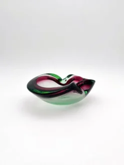 Vide-Poche Flavio Poli Seguso Sommerso Vert Magenta 17.5cm 962g