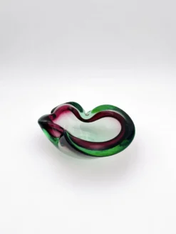 Vide-Poche Flavio Poli Seguso Sommerso Vert Magenta 17.5cm 962g