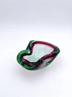 Vide-Poche Flavio Poli Seguso Sommerso Vert Magenta 17.5cm 962g