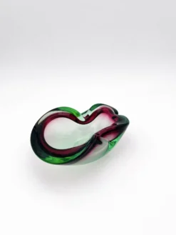 Vide-Poche Flavio Poli Seguso Sommerso Vert Magenta 17.5cm 962g