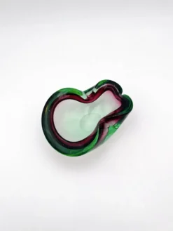 Vide-Poche Flavio Poli Seguso Sommerso Vert Magenta 17.5cm 962g